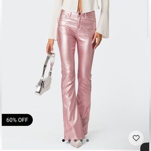 Luna Faux Leather Flare Jeans